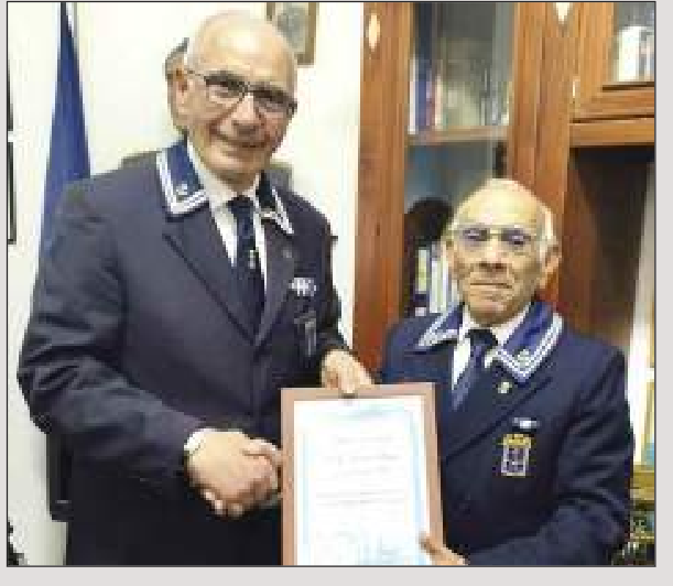 Gaetano Merlino durante una cerimonia del Gruppo A.N.M.I. di Messina