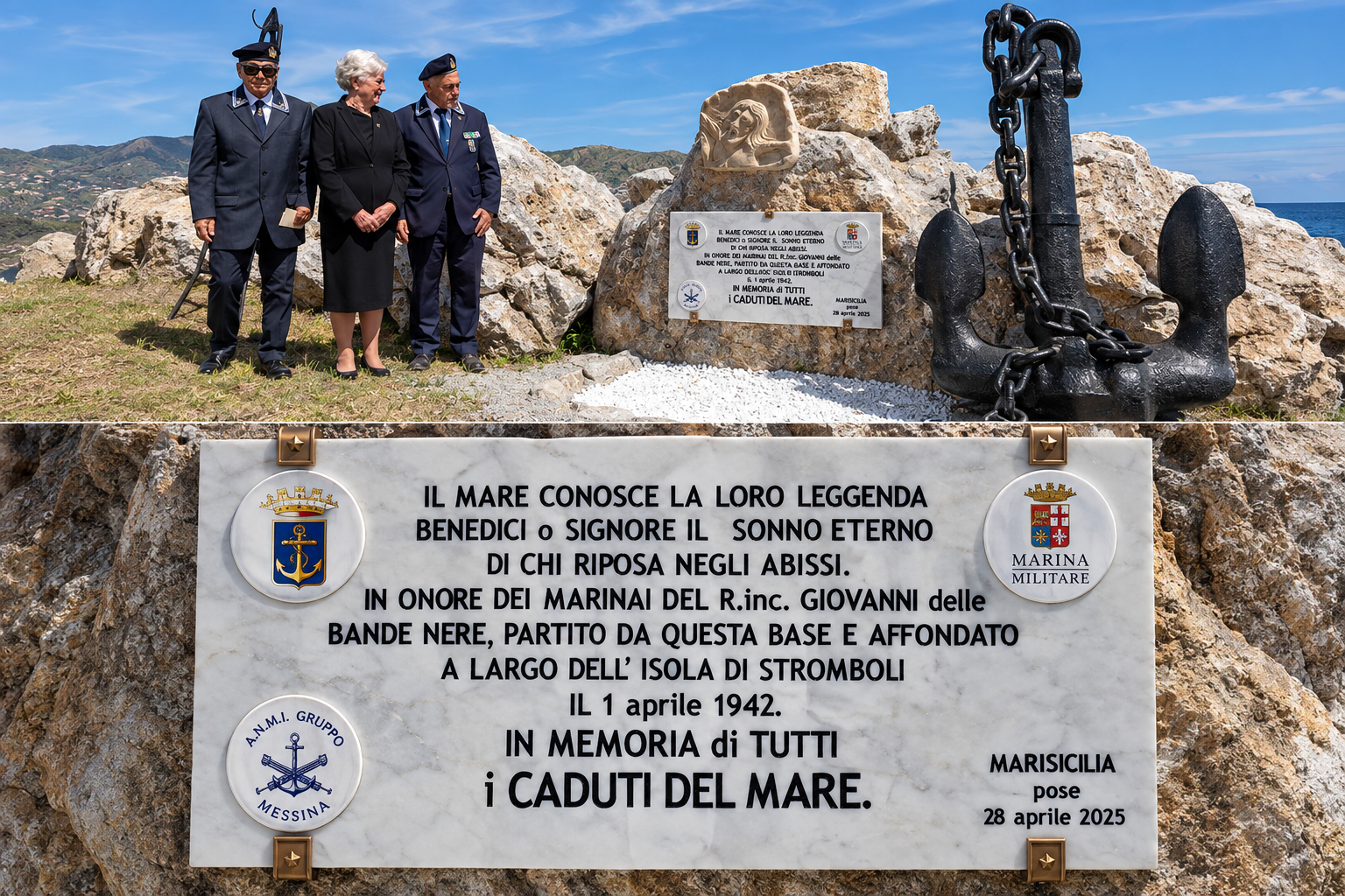 Monumento dedicato ai Caduti del Regio Incrociatore Giovanni delle Bande Nere