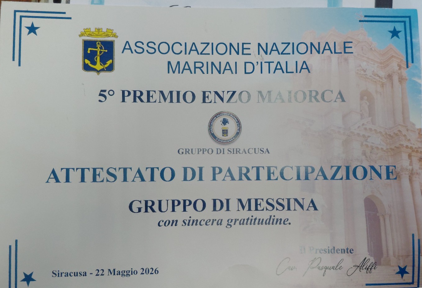5° Premio Enzo Maiorca – Siracusa